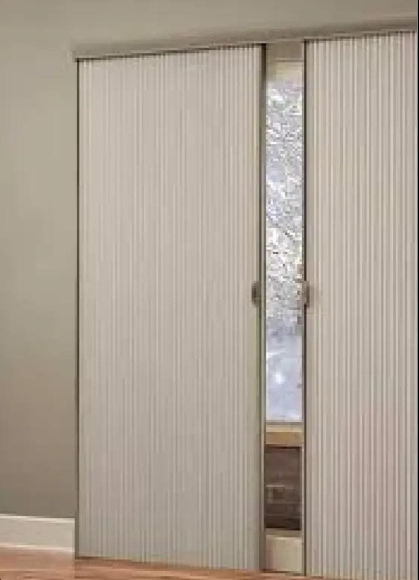 Honeycomb window blind in ivory shade